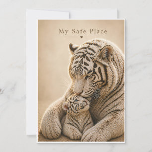 Carte Mère et petit Tigre Blanc – Mon refuge – Mothè