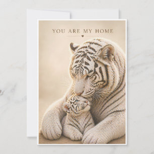 Carte Mère et Petit Tigre Blanc – Tu es mon chez-m