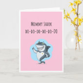 Carte mère Fête/Anniversaire de maman requin (Fleur jaune)