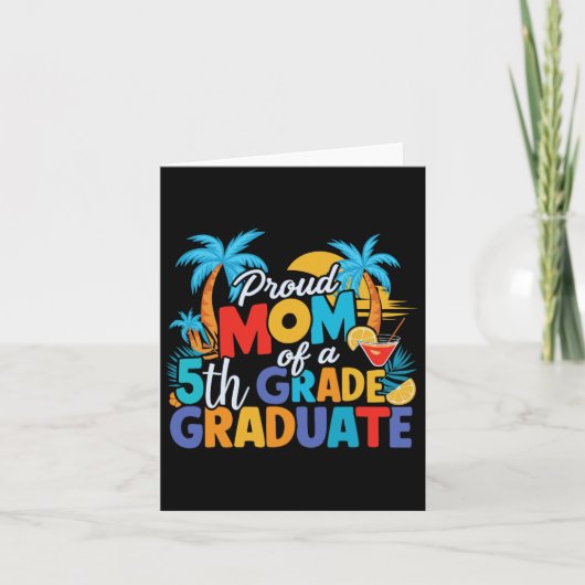 Carte Mère fière d'un diplômé de 5e année Élémentaire Gr (Devant)