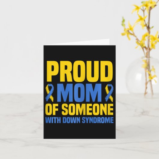 Carte Mère fière Monde Mère syndrome de Down  (Fleur jaune)