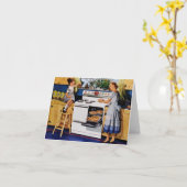 Carte Mère/Fille Cuisine rétro Note/Carte de voeux (Fleur jaune)