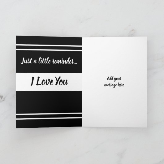 Carte Mère & Fille vous aime noir et blanc (Intérieur)