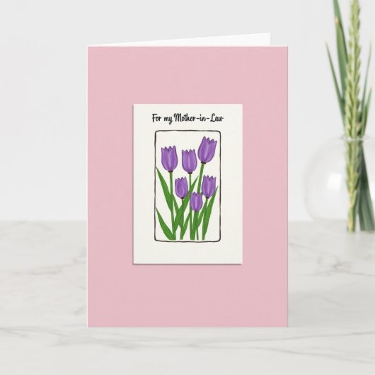 Carte Mère Fleur Violette (Devant)