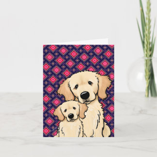 Carte Mère Golden Retriever et chiot