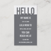 Carte mère Hello décontractée / Carte d'appel (Devant)