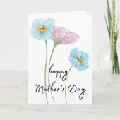 Carte mère jour aquarelle simple élégant (Devant)