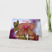 Carte Mère Joyeux 80e anniversaire Phalaenopsis Orchid (Devant)
