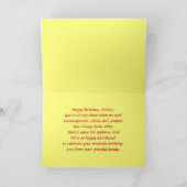 Carte Mère Joyeux 90e Anniversaire Orchidée rayée (Intérieur)