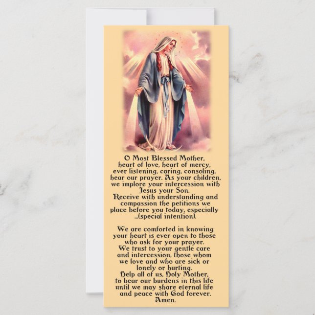 Carte Mère la plus bienheureuse Marie (Devant)