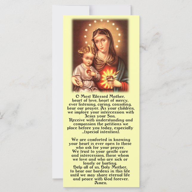 Carte Mère la plus bienheureuse Marie (Devant)