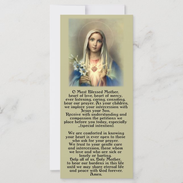 Carte Mère la plus bienheureuse Marie (Devant)