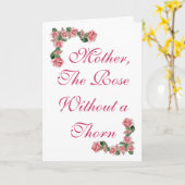 Carte Mère, le Rose sans épines (Fleur jaune)