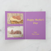 Carte mère Merci de la fête des mères violet et or (Intérieur)