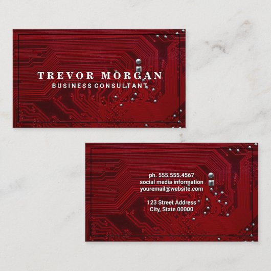 Carte mère | Micropuce rouge | Tech (Devant / Derrière)