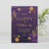 Carte mère moderne simple jour texe or (Debout devant)