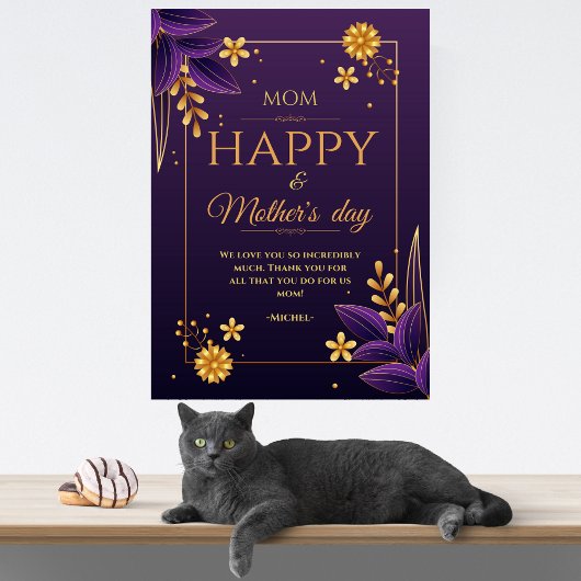 Carte mère moderne simple jour texe or