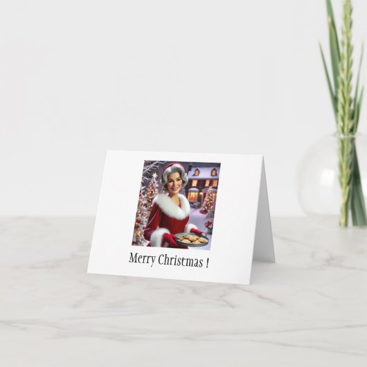 Carte Mère Noël Cookie Salutation (Devant)