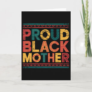 Carte Mère noire fière Afro Mélanine Maman Drogue Fête d