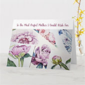 Carte Mère parfaite branchée Art aquarelle Pivoines (Fleur jaune)