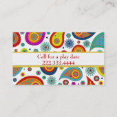 Carte mère personnalisée Paisley colorée (Dos)