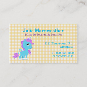 Carte mère personnalisée Unicorne couleur mignonne