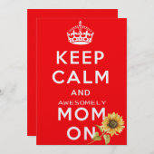 Carte mère pour le calme et l'amour - Fête des mèr (Devant / Derrière)