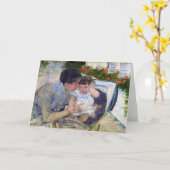 Carte Mère pour réconforter le bébé, Mary Cassatt (Fleur jaune)