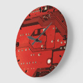 CARTE MÈRE ROUGE Grande horloge ronde (Angle)