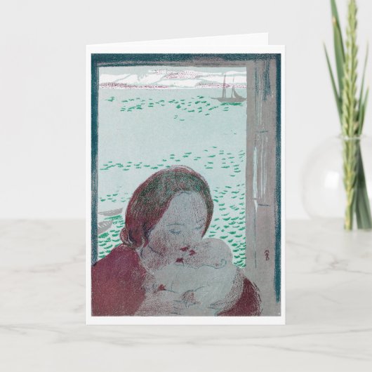 Carte Mère tenant bébé, Maurice Denis (Devant)