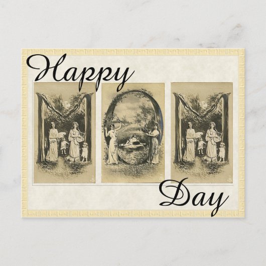 Carte mère vintage avec Antique Alphabet Card (Devant)