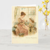 Carte Mère vintage Et Fille (Fleur jaune)