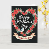 Carte Mères Cœur Floral (Fleur jaune)