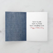 Carte Mère's Day Stick Girl with Daisy Friend (Intérieur)