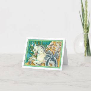 Carte MERHORSE & OCTOPUS BLANC, UNICORN IMAGINAIRE Vide