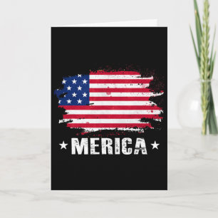 Carte Merica 4 juillet drapeau américain patriotique