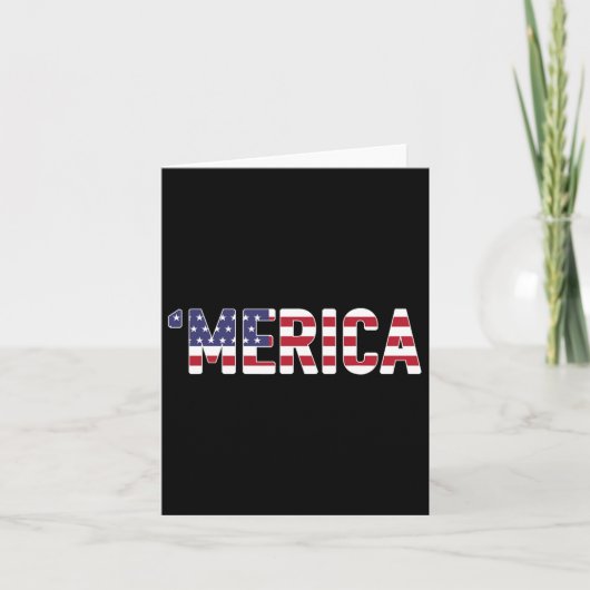 Carte Merica - Drapeau patriotique États-Unis d'Amérique (Devant)