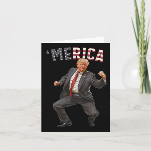 Carte Merica Trump 4 juillet heureux Trump Drapeau améri (Devant)