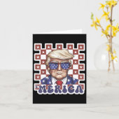Carte Merica Trump 4 juillet heureux Trump Drapeau améri (Fleur jaune)