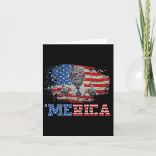 Carte Merica Trump 4 juillet heureux Trump Drapeau améri (Devant)