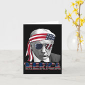 Carte Merica Trump 4 juillet heureux Trump Drapeau améri (Fleur jaune)