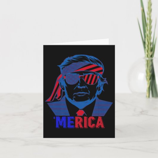Carte Merica Trump 4 juillet heureux Trump Drapeau améri (Devant)