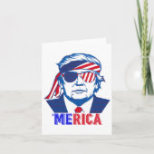 Carte Merica Trump 4 juillet heureux Trump Drapeau améri (Devant)