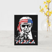 Carte Merica Trump 4 juillet heureux Trump Drapeau améri (Fleur jaune)