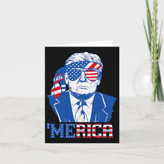 Carte Merica Trump 4 juillet heureux Trump Drapeau améri (Devant)