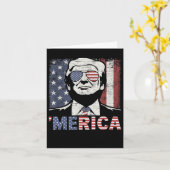 Carte Merica Trump 4 juillet heureux Trump Drapeau améri (Fleur jaune)
