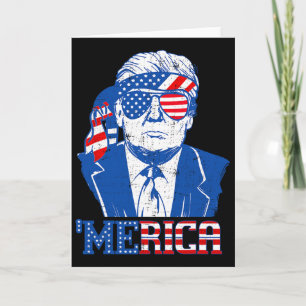 Carte Merica Trump Joyeux 4 Juillet Trump Drapeau Améric