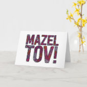 Carte Merlot de patchwork de Mazel Tov (Fleur jaune)