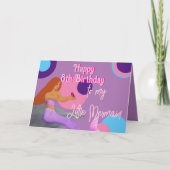 Carte Mermaid 8e anniversaire pour fille (Devant)