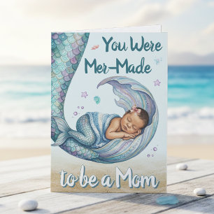 Carte Mermaid à devenir maman Fête des mères Nouveau par